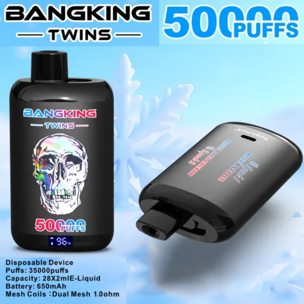 2 in 1 Vaper Bang King Twins 50k Puffs 50000 Dispposable Vape Free Shipping