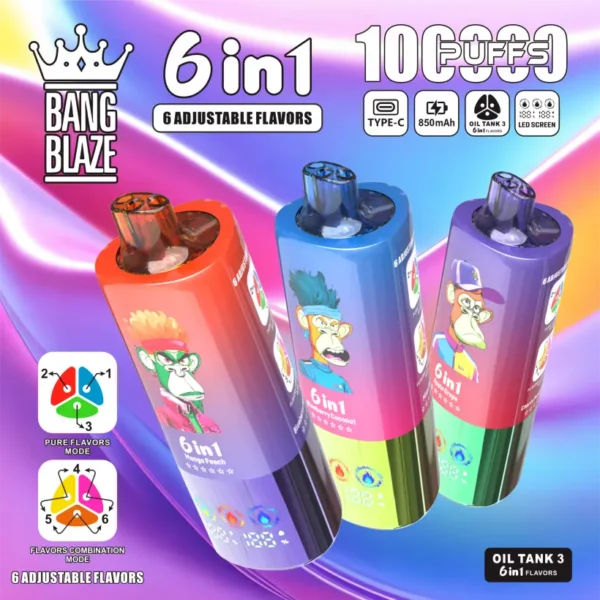 Bang Blaze 100k Puffs 100000 Disposable Vape 6 in 1 Free Shipping EU Warehouse