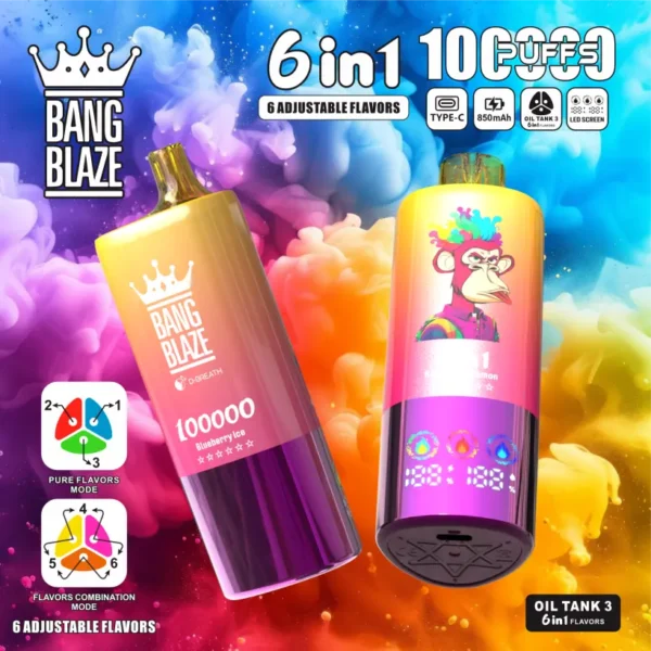 Bang Blaze 100k Puffs 100000 Disposable Vape 6 in 1 Free Shipping EU Warehouse