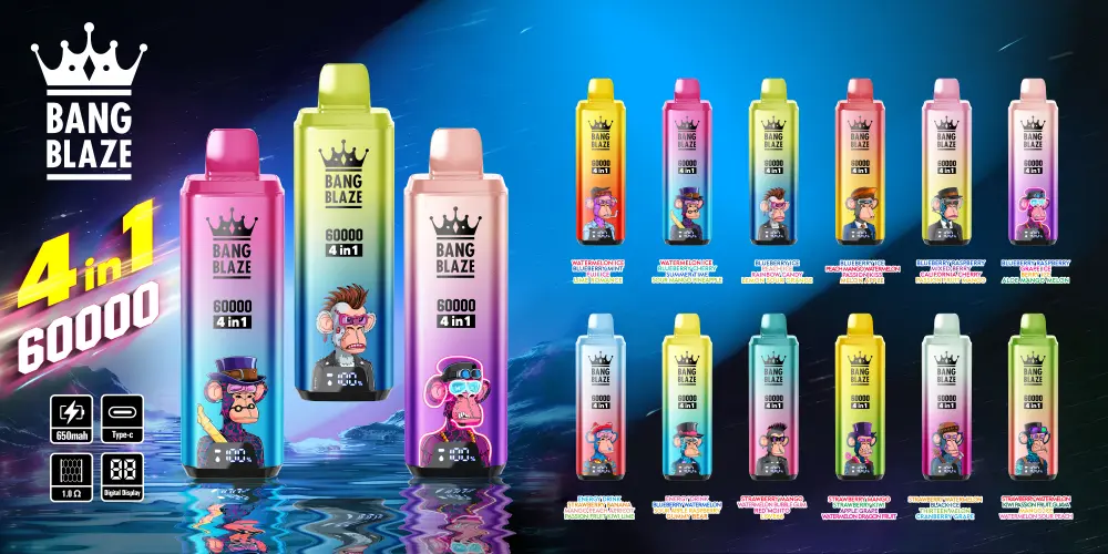 Bang Blaze 60k Puffs 60000 Disposable Vape 4 in 1 Free Shipping EU Warehouse