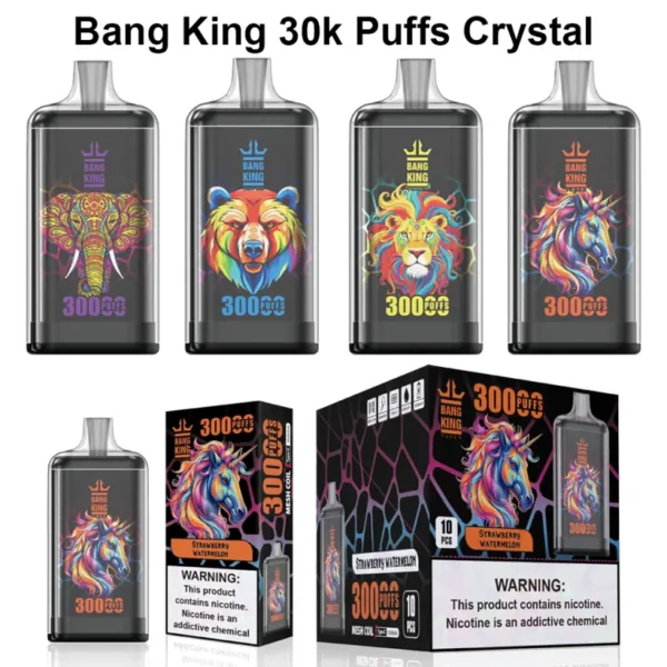 Bang King 30k Puffs Crystal Vape 30000 Disposbale Vaper Free Shipping