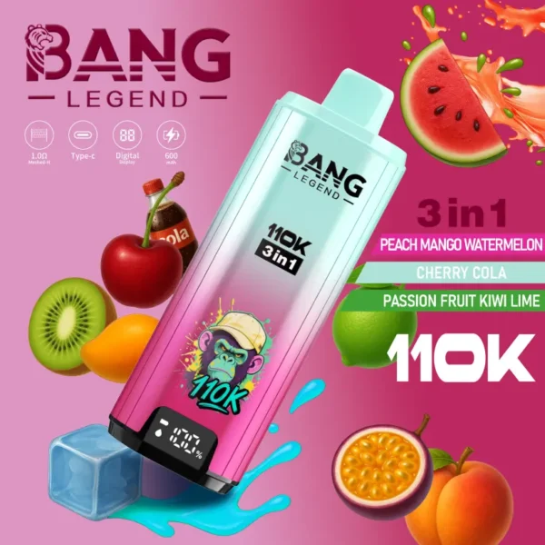 Bang Legend 110000 Puffs Retail Vape 3 in 1 Buy 2 Pieces Free Shipping