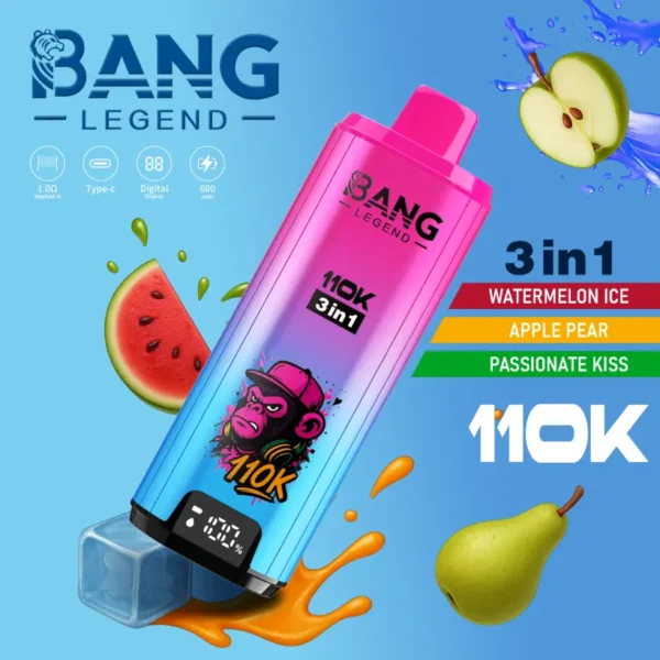 Bang Legend 110000 Puffs Retail Vape 3 in 1 Buy 2 Pieces Free Shipping