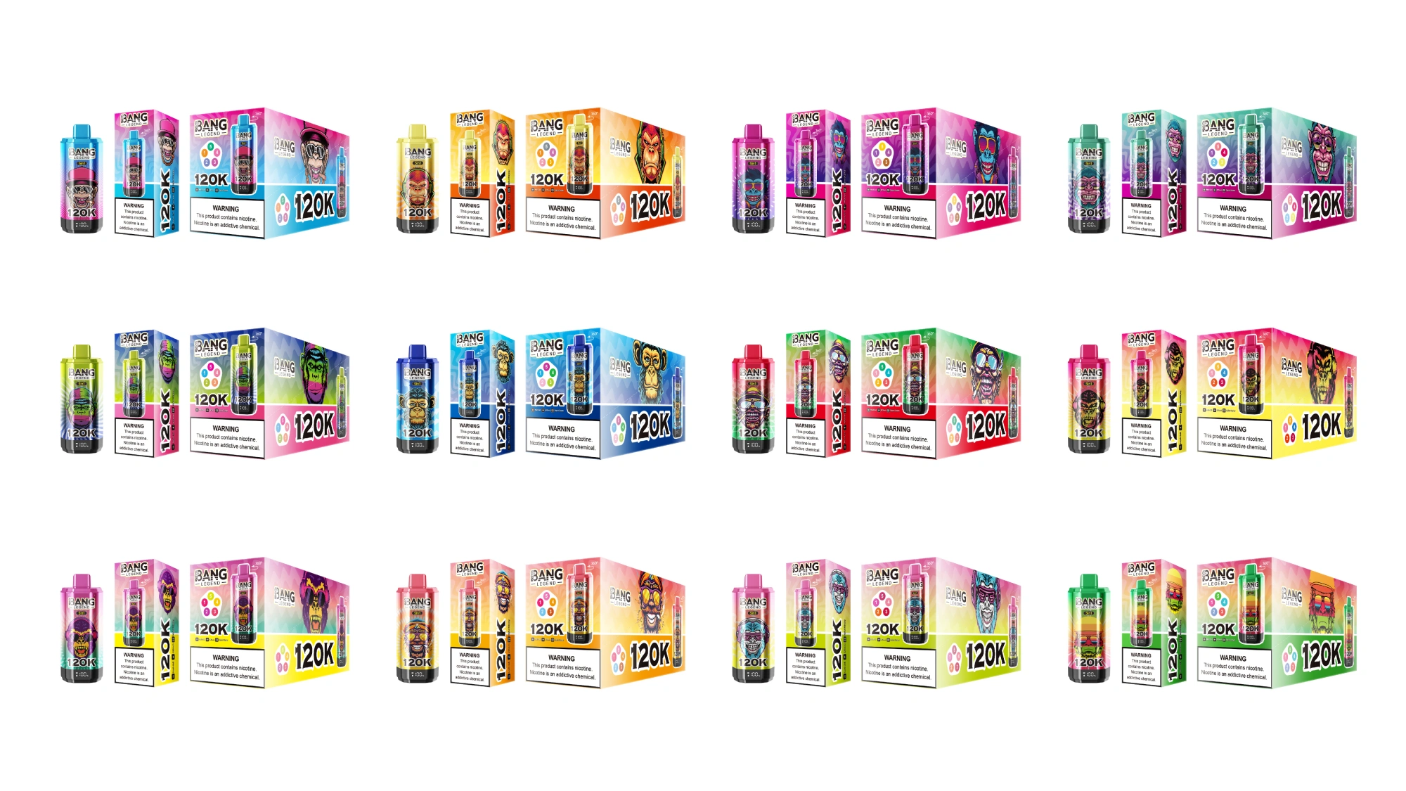 Bang Legend 120000 Puffs Retail Vape 5 in 1 Buy 2 Pieces Sample Order