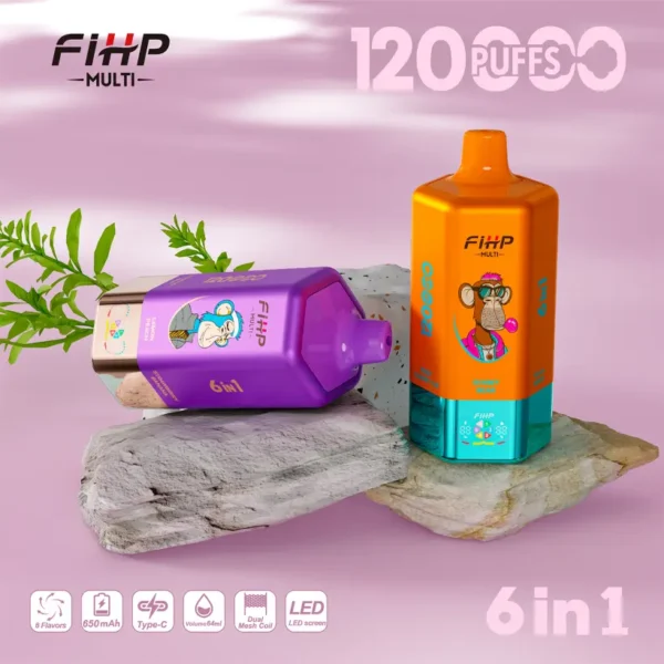 FIHP 120K Puffs 6 in 1 Disposable Vape 120000 Wholesale Free Shipping