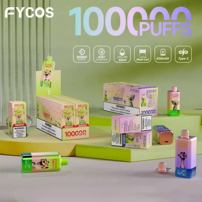 FYCOS 100K Puffs 4 in 1 Disposable Vape Free Shipping EU Warehouse