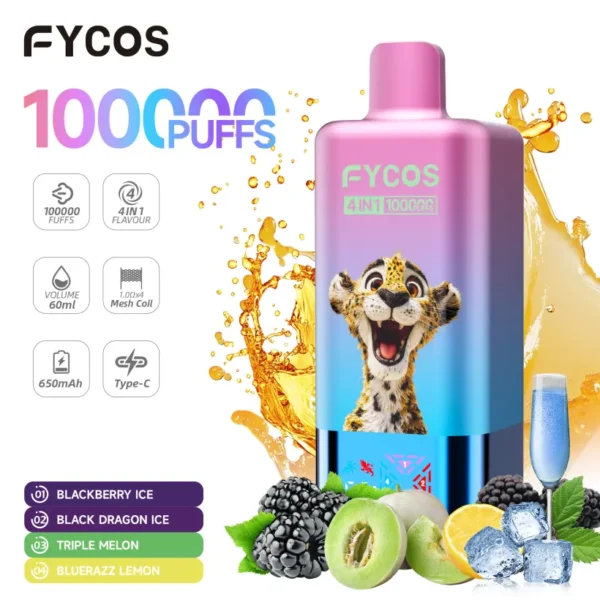 FYCOS 100K Puffs 4 in 1 Disposable Vape Free Shipping EU Warehouse