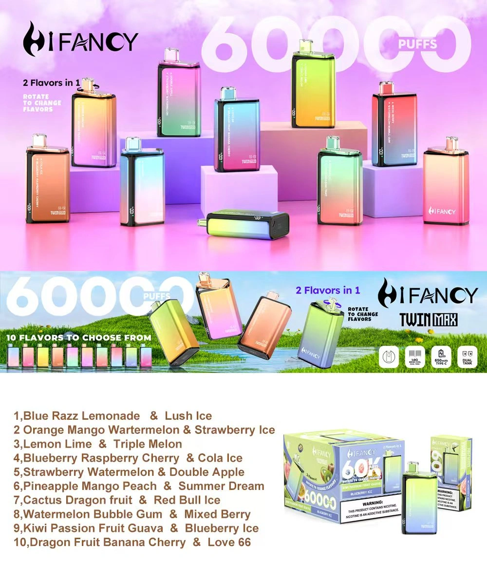 Hifancy 60000 Puffs Disposable Vape 2 in 1 Twin Max Free Shipping EU Warehouse