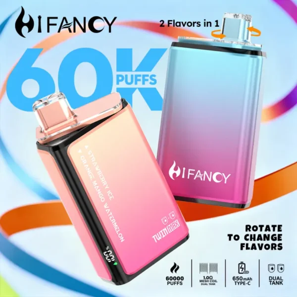 Hifancy 60000 Puffs Disposable Vape 2 in 1 Twin Max Free Shipping EU Warehouse 10 Hifancy 60000 Puffs Disposable Vape 2 in 1 Twin Max Free Shipping EU Warehouse