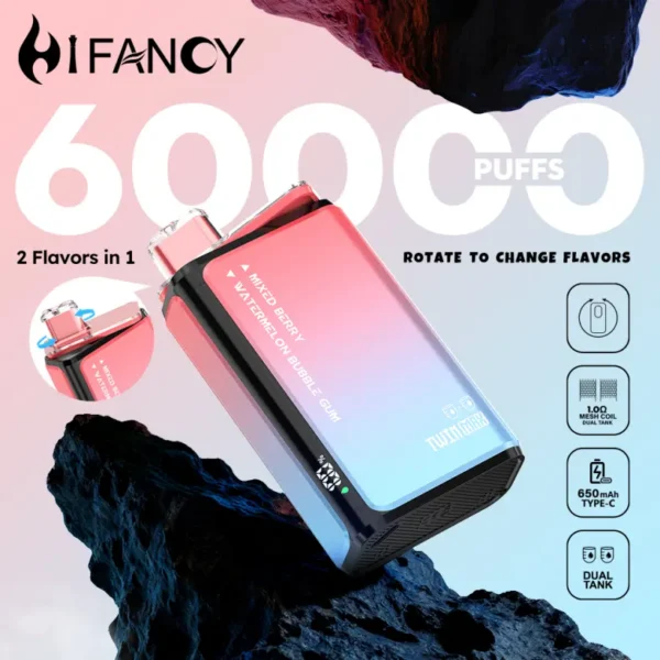 Hifancy 60000 Puffs Disposable Vape 2 in 1 Twin Max Free Shipping EU Warehouse 13 Hifancy 60000 Puffs Disposable Vape 2 in 1 Twin Max Free Shipping EU Warehouse
