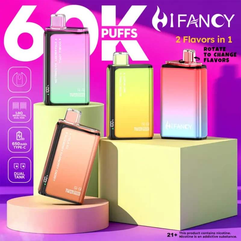 Why Every EU Vaper Needs the Hifancy 60K 2-in-1 Disposable – Save Money & Taste the Difference 6 Hifancy 60000 Puffs Disposable Vape 2 in 1 Twin Max Free Shipping EU Warehouse