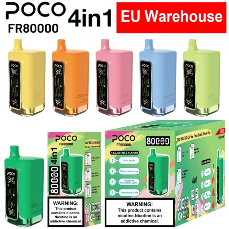 2026 EU One-Pod Vapes: Navigating New Regulations & User-Centric Innovations 5 POCO FR 80000 Puffs Disposable Vape 4 in 1 Flavors Free Shipping EU Warehouse