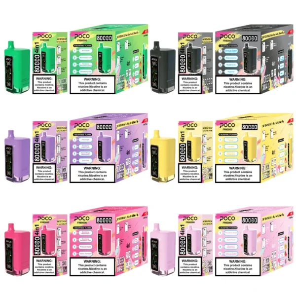 POCO FR 80000 Puffs Disposable Vape 4 in 1 Flavors Free Shipping EU Warehouse