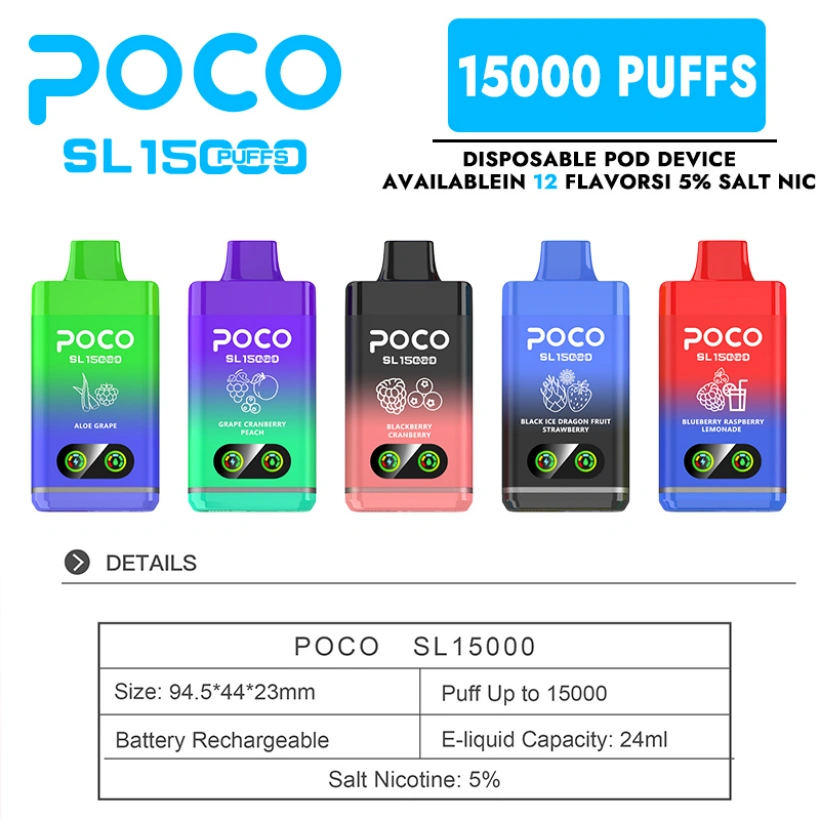 POCO SL 15000 Puffs Disposable Vape Wholesale Free Shipping EU Warehouse 2 POCO SL 15000 Puffs Disposable Vape Wholesale Free Shipping EU Warehouse