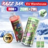 Puff 30000 Razz Bar 30k+ Puffs TPD Disposable Vape Wholesale Refillable with 20ml E-Liquid Free Shipping from EU