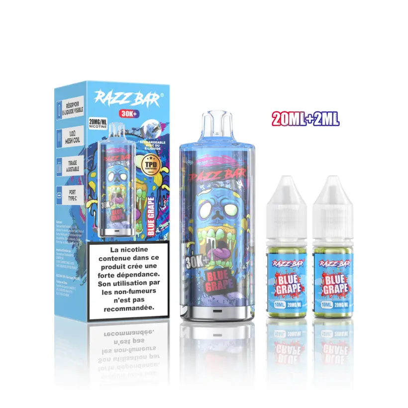 Puff 30000 Razz Bar 30k+ Puffs TPD Disposable Vape Wholesale Refillable with 20ml E-Liquid Free Shipping from EU 7 Puff 30000 Razz Bar 30k+ Puffs TPD Disposable Vape Wholesale Refillable with 20ml E-Liquid Free Shipping from EU