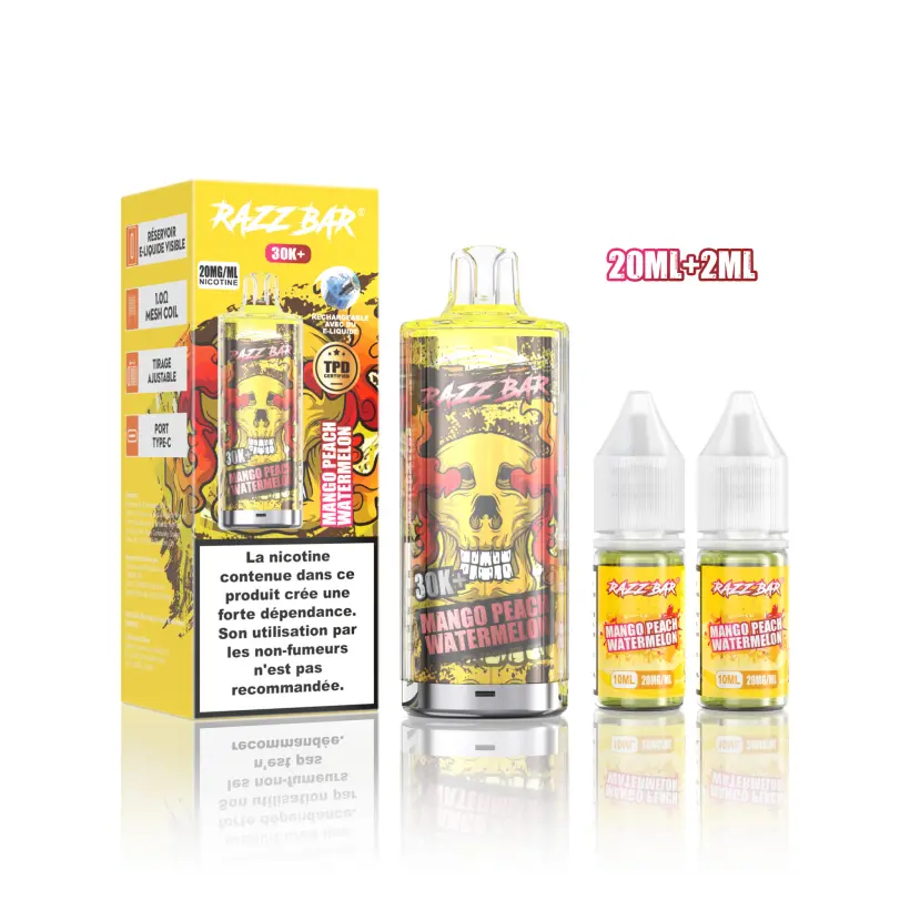 Puff 30000 Razz Bar 30k+ Puffs TPD Disposable Vape Wholesale Refillable with 20ml E-Liquid Free Shipping from EU 4 Puff 30000 Razz Bar 30k+ Puffs TPD Disposable Vape Wholesale Refillable with 20ml E-Liquid Free Shipping from EU