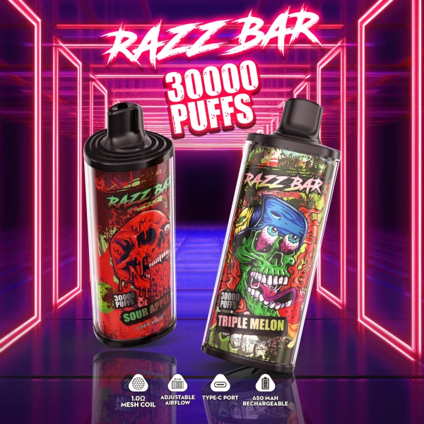 Razz Bar 30000 Puffs Disposable Vape Wholesale Crystal Free Shipping EU Warehouse