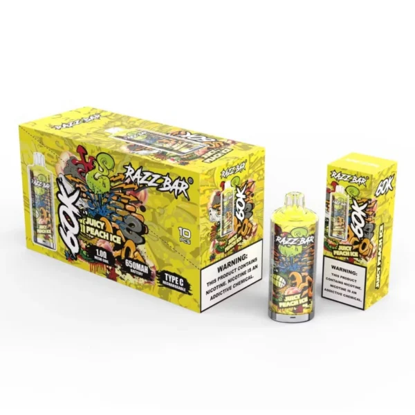 Razz Bar 60000 Puffs Disposable Vape 60K Crystal Design Rechargeable EU Free Shipping