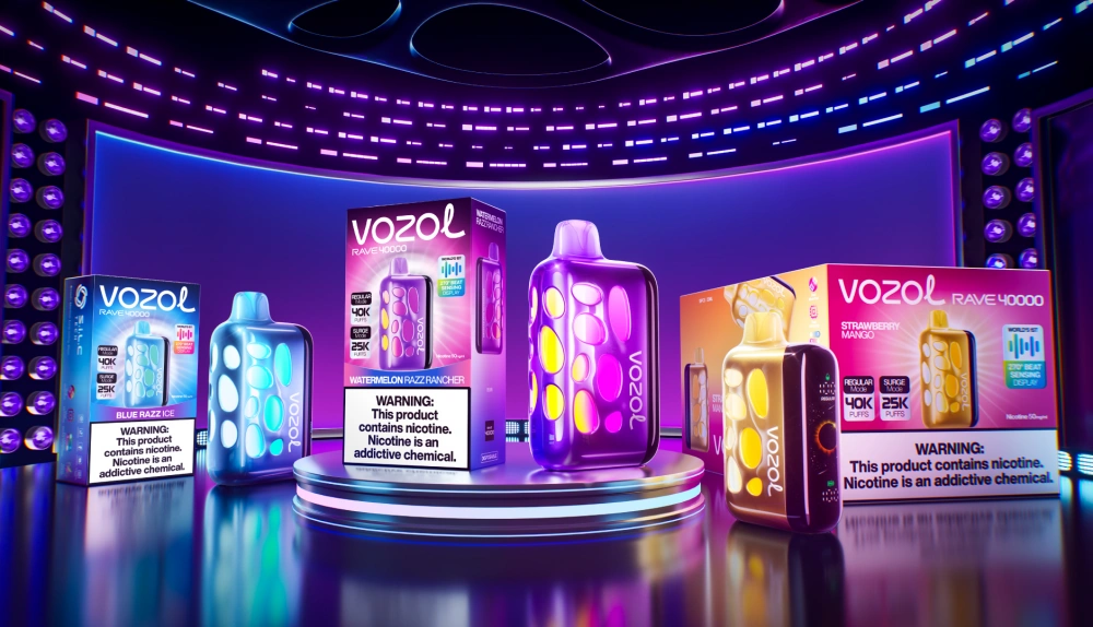 Vozol Rave 40000 Puffs 40K Disposable Vape Dual Power Mode Free Shipping EU Warehouse
