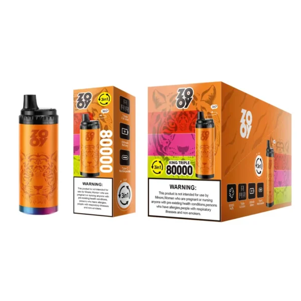 ZOOY 80k Puffs Disposable Vape King Triple 80000 3 in 1 EU Warehouse