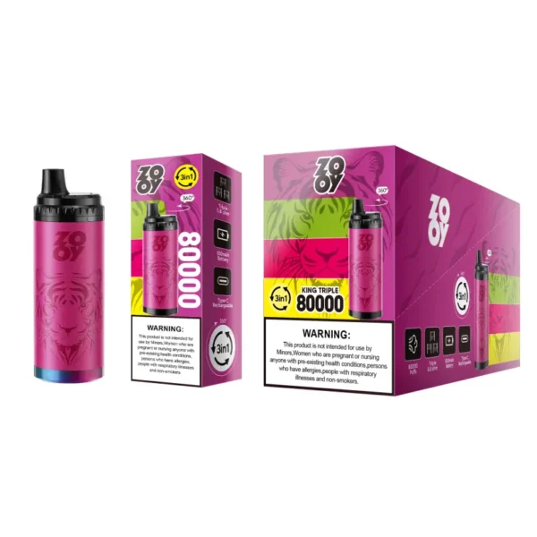 ZOOY 80k Puffs Disposable Vape King Triple 80000 3 in 1 EU Warehouse