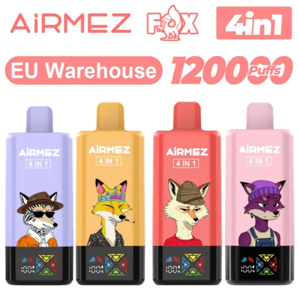 Airmez 120000 Puffs Disposable Vape 4 in 1 Vaper Free Shipping EU Warehouse
