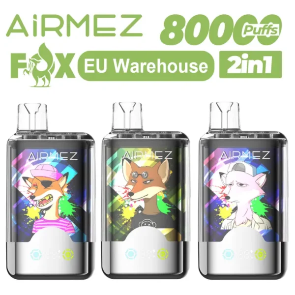 Airmez 80000 Puffs Disposable Vape 2 in 1 Vaper Free Shipping EU Warehouse