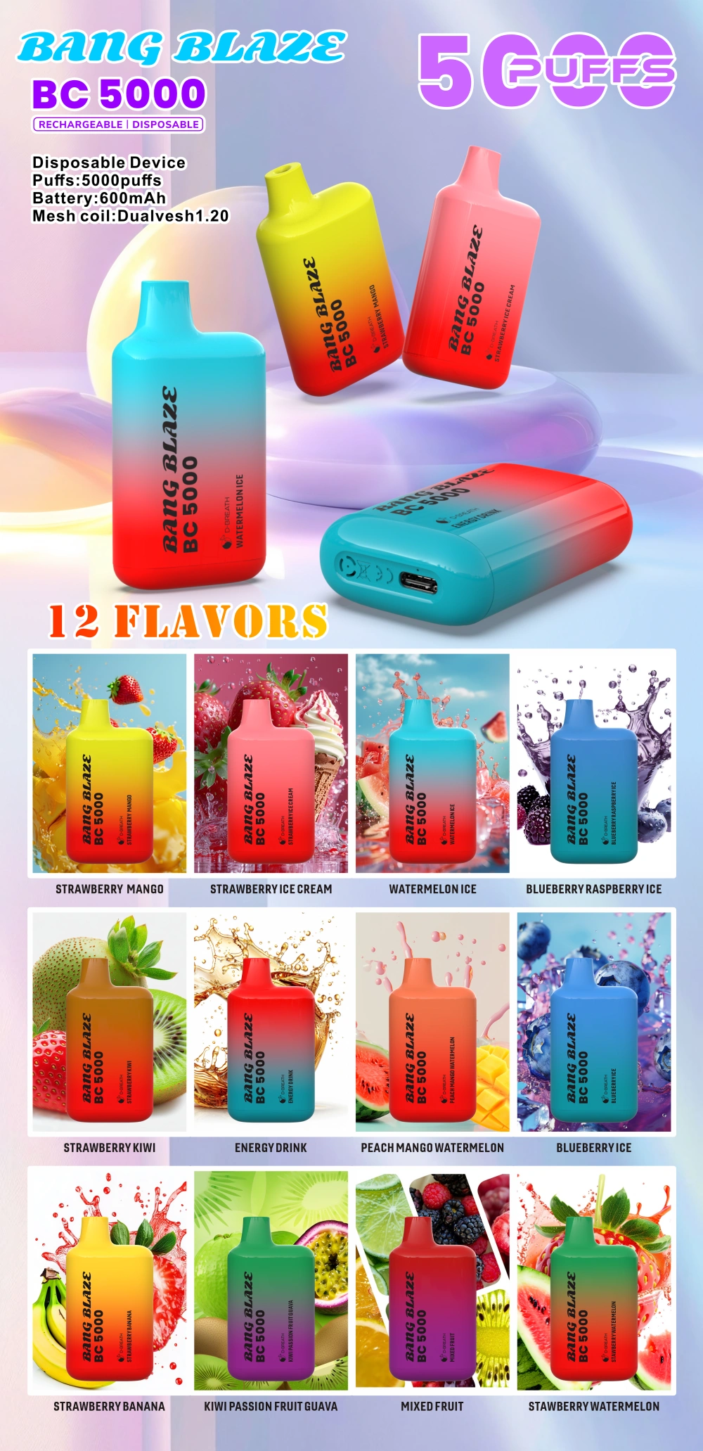 Bang Blaze BC5000 Puffs Cheap Disposable Vape Wholesale Free Shipping 16 Bang Blaze BC5000 Puffs Cheap Disposable Vape Wholesale Free Shipping
