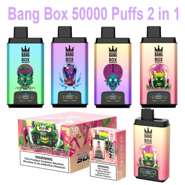 Bang Box 50k Puffs 2 in 1 Double Flavors Disposable Vape 50000 Free Shipping
