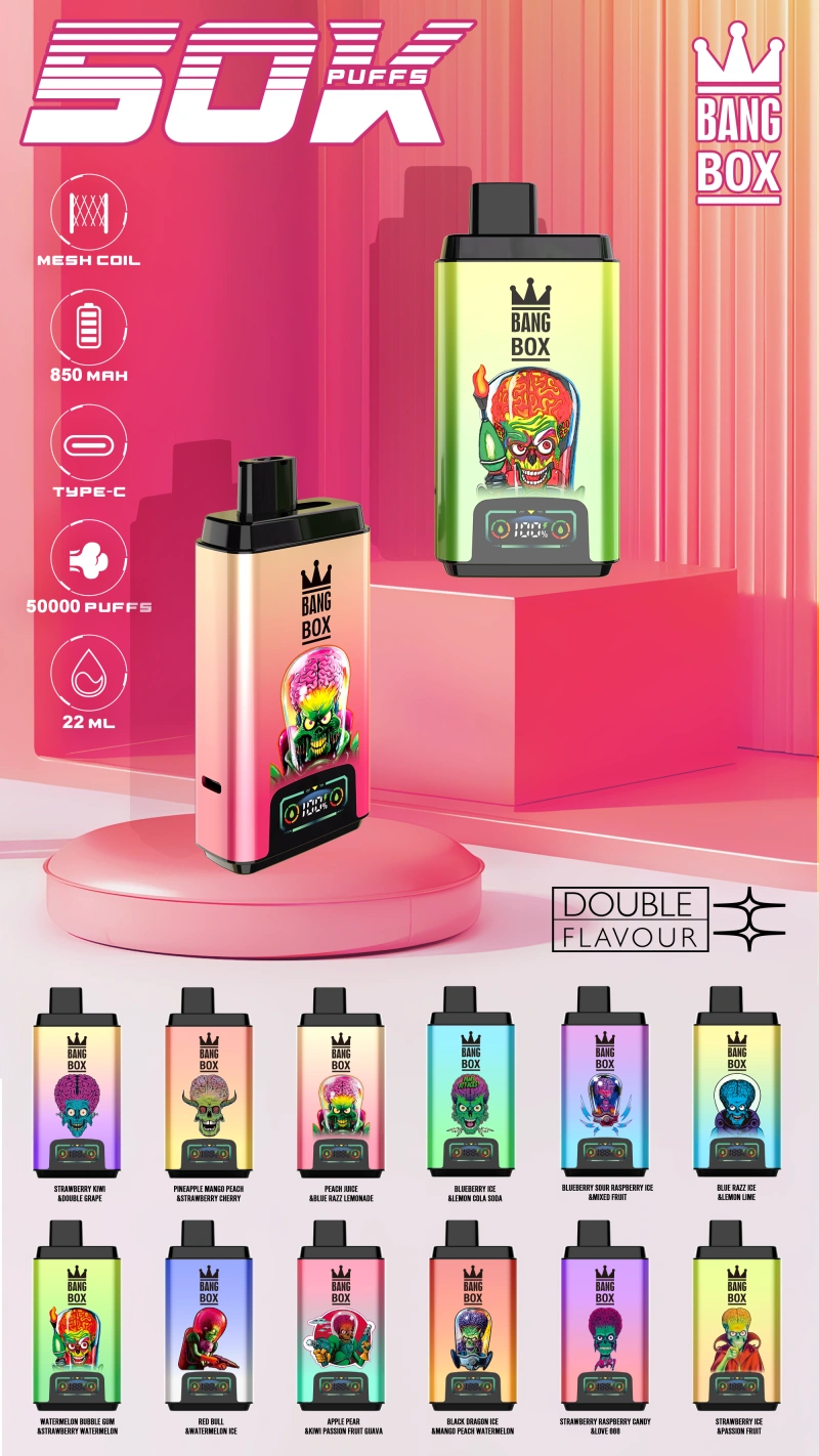Bang Box 50k Puffs 2 in 1 Double Flavors Disposable Vape 50000 Free Shipping