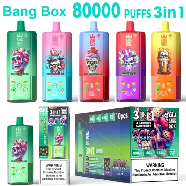 Bang Box 80k Puffs 3 in 1 Triple Disposable Vape Wholesale 80000 Free Shipping