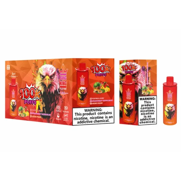 Bang King 100000 Puffs 100k Disposable Vape 3 in 1 Triple Flavors Free Shipping Wholesale