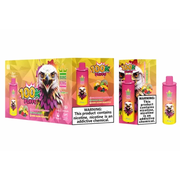 Bang King 100000 Puffs 100k Disposable Vape 3 in 1 Triple Flavors Free Shipping Wholesale