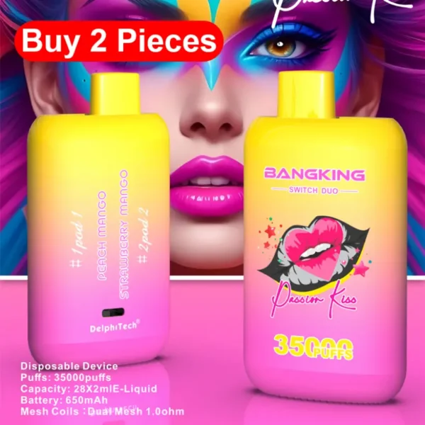Bang King 35000 Puffs Retile Vape Swith Duo 2 in 1 Buy 2 Pieces Single Pack