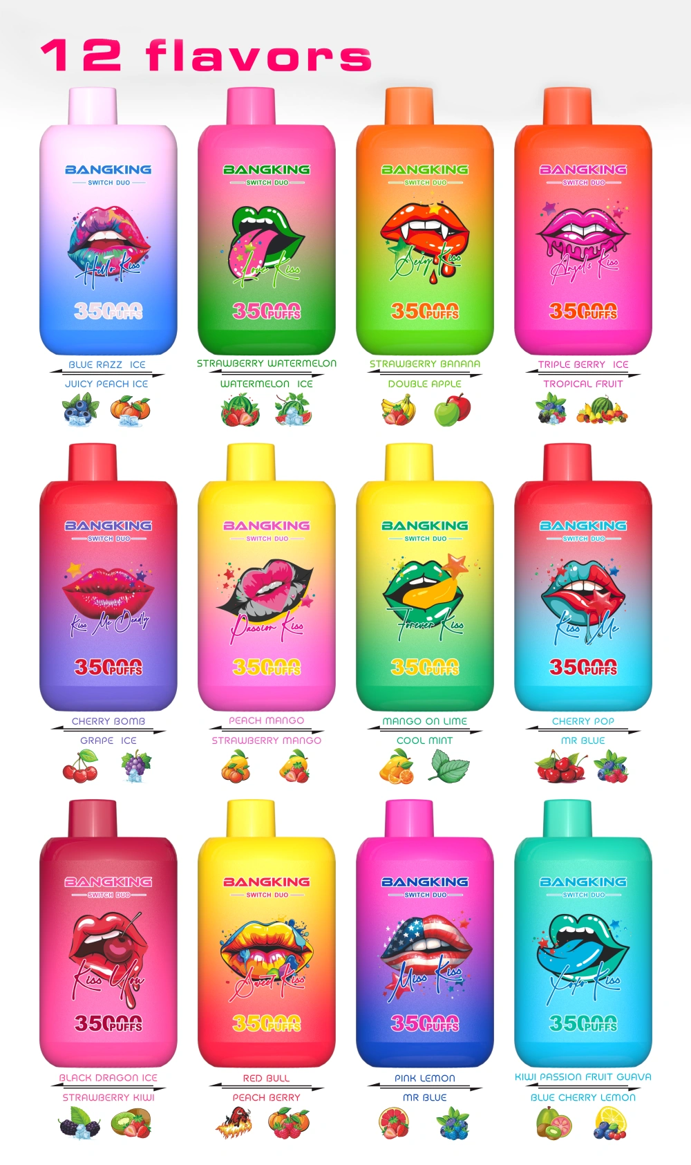 Bang King 35000 Puffs Retile Vape Swith Duo 2 in 1 Buy 2 Pieces Single Pack 16 Bang King 35000 Puffs Retile Vape Swith Duo 2 in 1 Buy 2 Pieces Single Pack