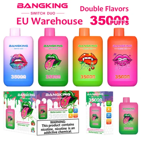 Bang King 35000 Puffs Swith Duo Disosable Vape 2 in 1 Double Flavors Puff 35k EU Warehouse