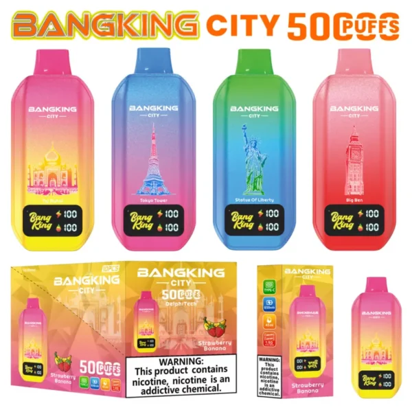 Bang King 50k Puffs City 50000 Disposable Vape Wholesale Free Shipping