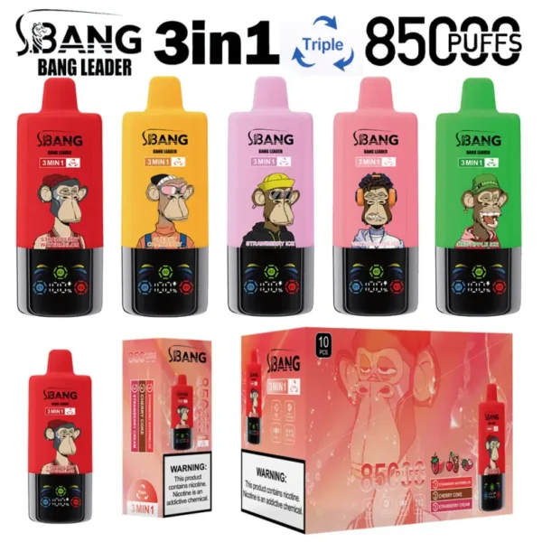 Bang Leader 85k Puffs 3 in 1 Best Disposable Vape 85000 Free Shipping
