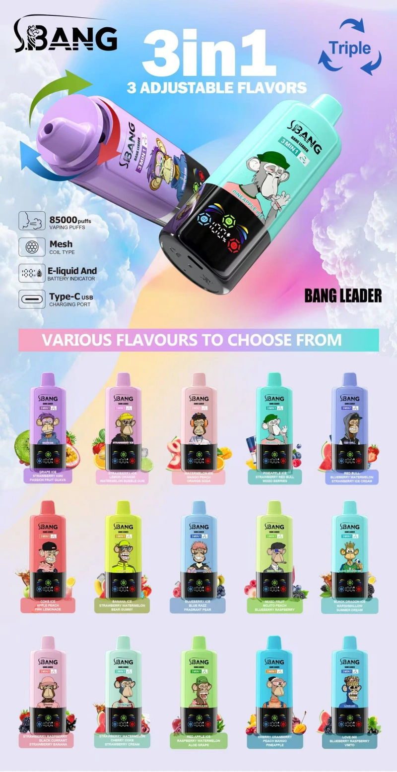 Bang Leader 85k Puffs 3 in 1 Best Disposable Vape 85000 Free Shipping