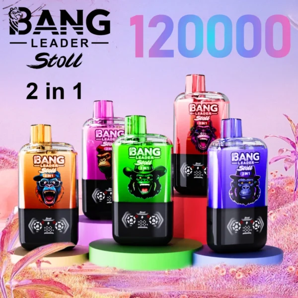 Bang Leader Stoll 120k Puffs Disposable Vape 2 in 1 Vaper Double Flavors Free Shipping
