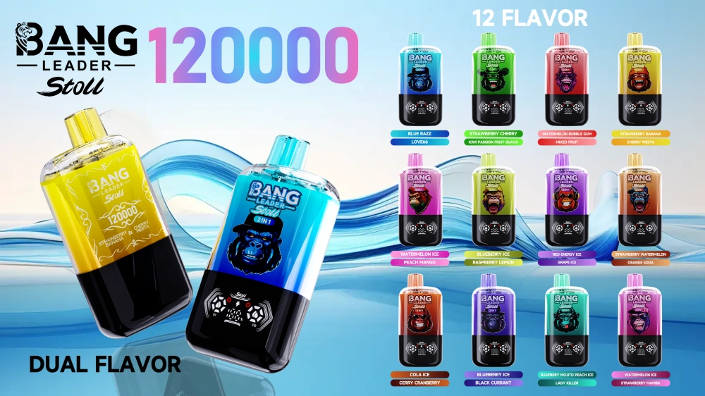 Bang Leader Stoll 120k Puffs Disposable Vape 2 in 1 Vaper Double Flavors Free Shipping