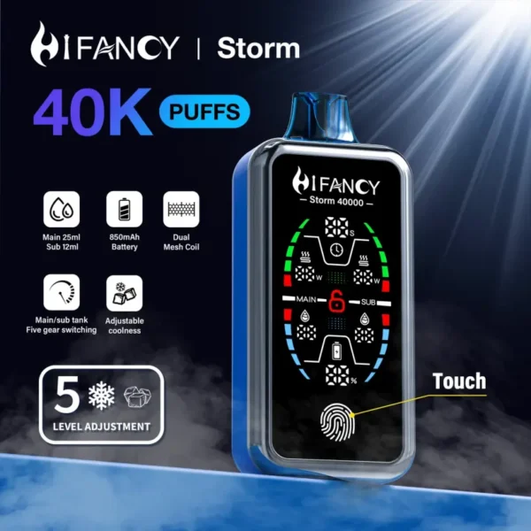 EU Vape Hifancy 40000 Puffs 40k Storm Vaper Free Shipping 3-7 Work Days Delivery