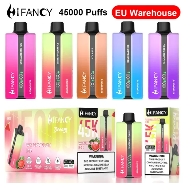 EU Vape Hifancy 45000 Puffs 45K Vaper Free Shippping Wholesale 10 Flavors