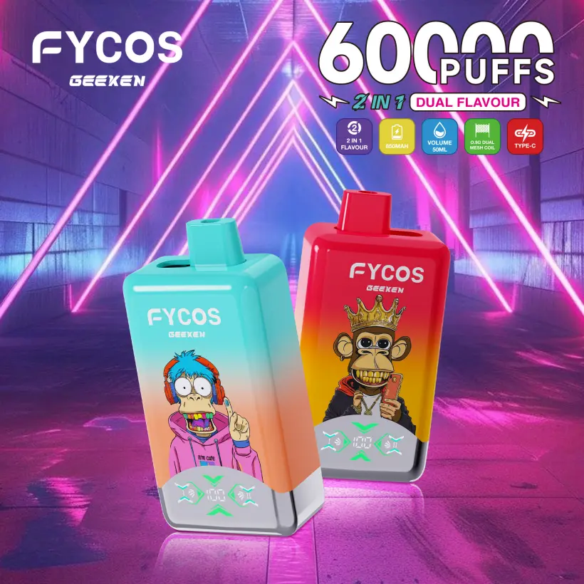 FYCOS 60K Puffs Disposable Vape 60000 2 in 1 Dual Flavors Free Shipping 3 FYCOS 60K Puffs Disposable Vape 60000 2 in 1 Dual Flavors Free Shipping