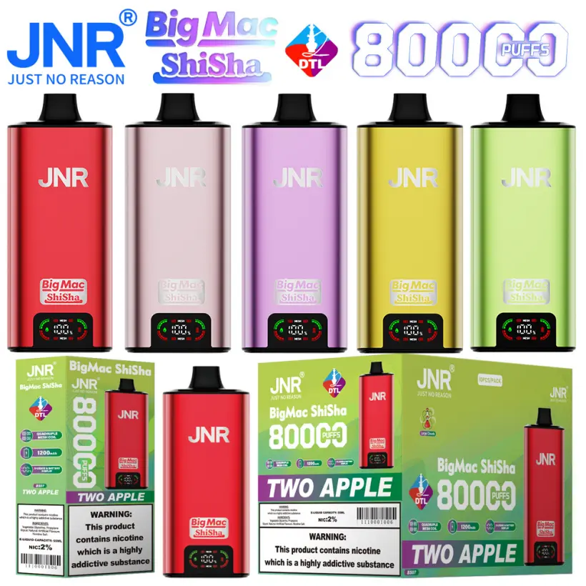 JNR 80K Puffs 80000 Big Mac Shisha DTL Disposable Vape Wholesale Free Shipping 1 JNR 80K Puffs 80000 Big Mac Shisha DTL Disposable Vape Wholesale Free Shipping