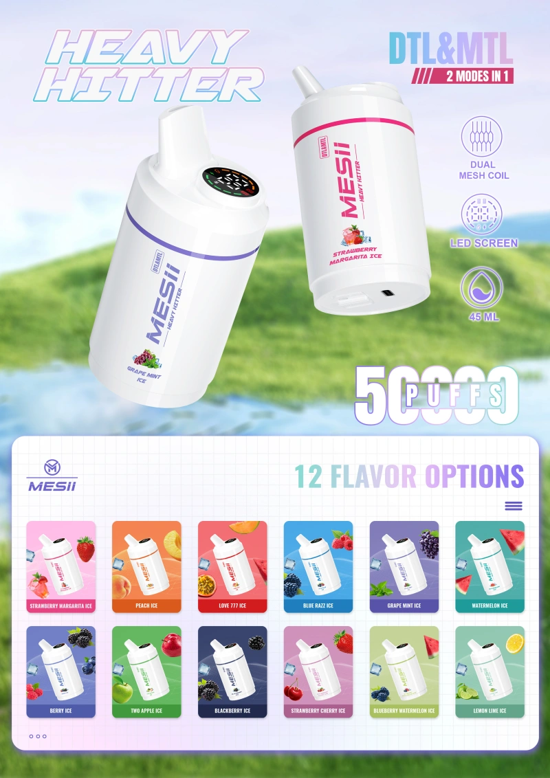 Mesii 50K Puffs 2 in 1 Heavy Hitter Best Disposable Vape 50000 Free Shipping