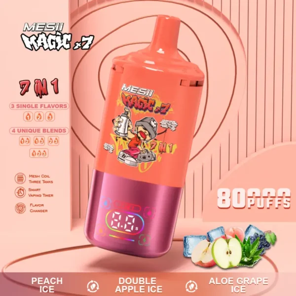 Mesii 80K Puffs Magic 7 in 1 Rechargeable Disposable Vape 80000 Free Shipping 14 Mesii 80K Puffs Magic 7 in 1 Rechargeable Disposable Vape 80000 Free Shipping