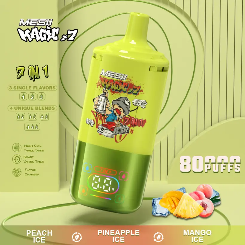 Mesii 80K Puffs Magic 7 in 1 Rechargeable Disposable Vape 80000 Free Shipping 6 Mesii 80K Puffs Magic 7 in 1 Rechargeable Disposable Vape 80000 Free Shipping