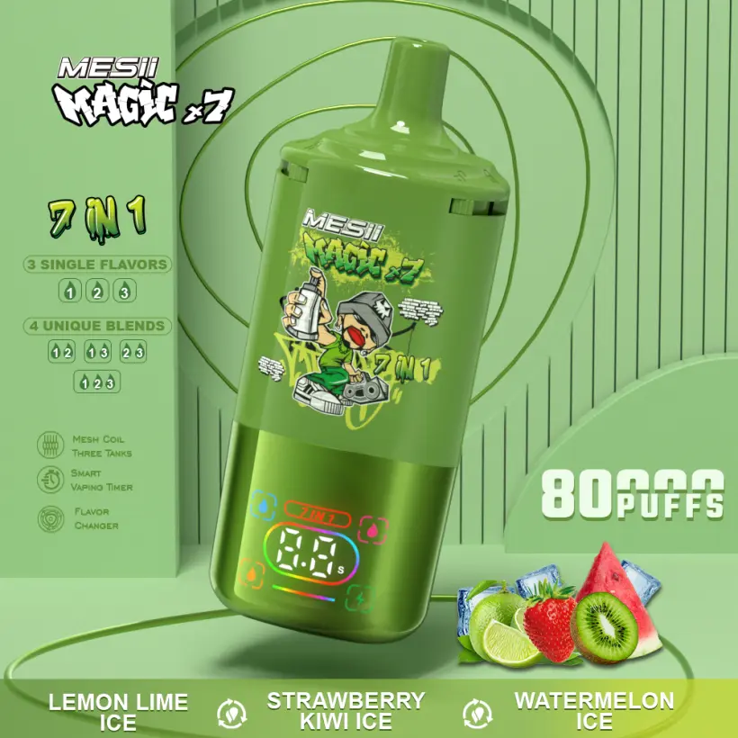 Mesii 80K Puffs Magic 7 in 1 Rechargeable Disposable Vape 80000 Free Shipping 3 Mesii 80K Puffs Magic 7 in 1 Rechargeable Disposable Vape 80000 Free Shipping